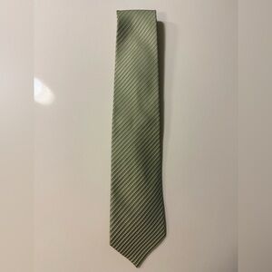 Perry Ellis Olive and Black Striped Tie